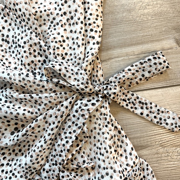 Express - Printed Ruffle Wrap Tie Cami - Picture 3 of 4